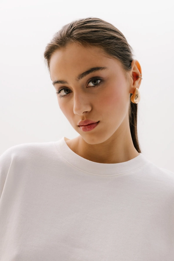 Bluza bawełniana Harmony, kremowa