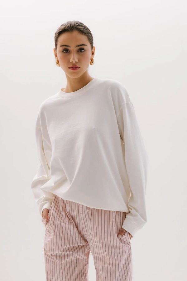 Bluza bawełniana Harmony, kremowa