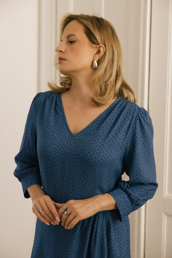 Sukienka wiskozowa Verona, w kropki