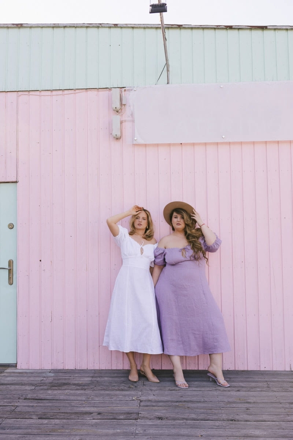 Sukienka Ania Sudoł x Monika Kamińska lniana, biała