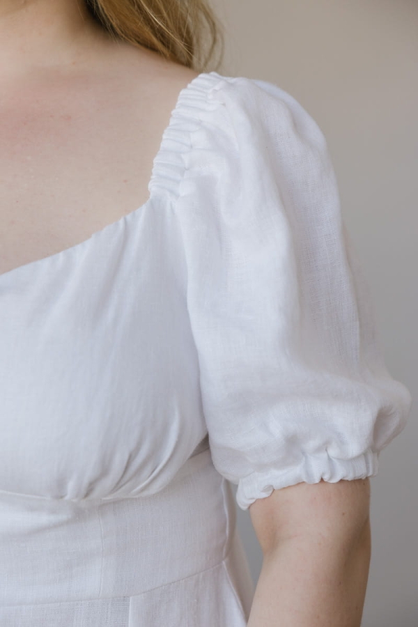 Sukienka Liberty lniana, biała