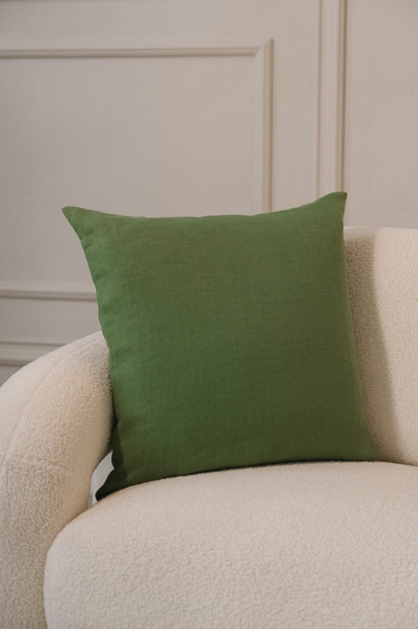 Poszewka duża Dreamy lniana, zielona