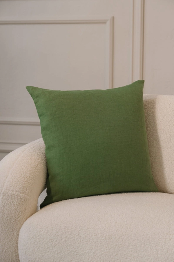 Poszewka duża Dreamy lniana, zielona