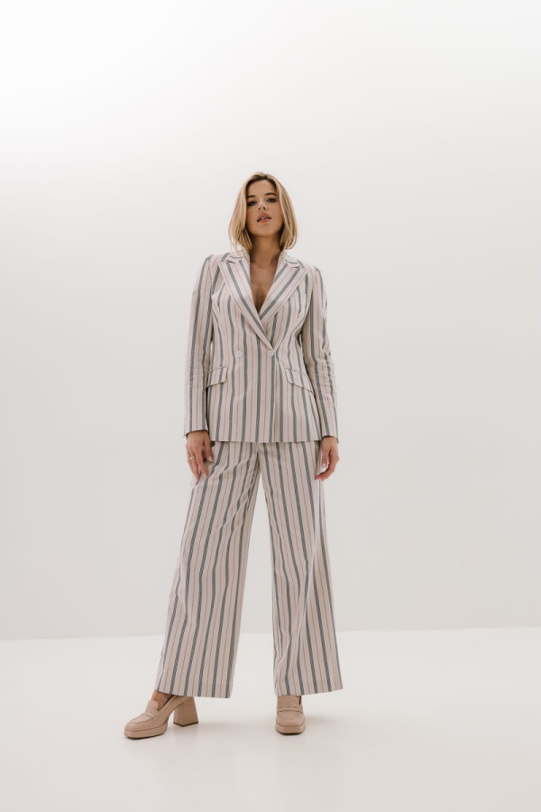 Spodnie Stripe bawełniane, w paski