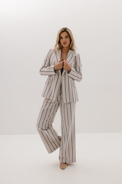 Spodnie Stripe bawełniane, w paski