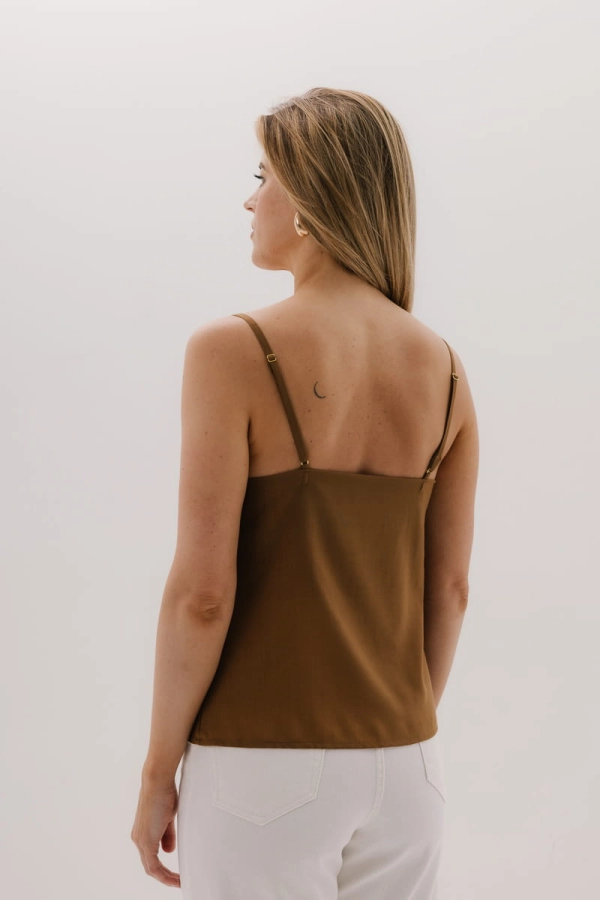 Top Como wełniano-kaszmirowy, beżowy