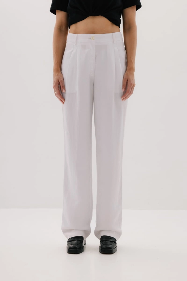 Spodnie Cannes wiskozowe, białe