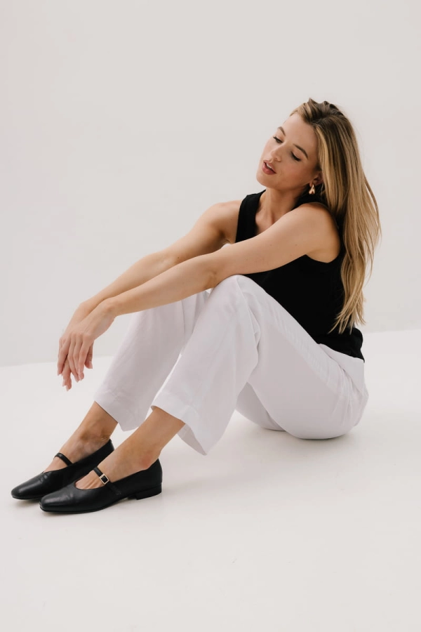 Spodnie Cannes wiskozowe, białe