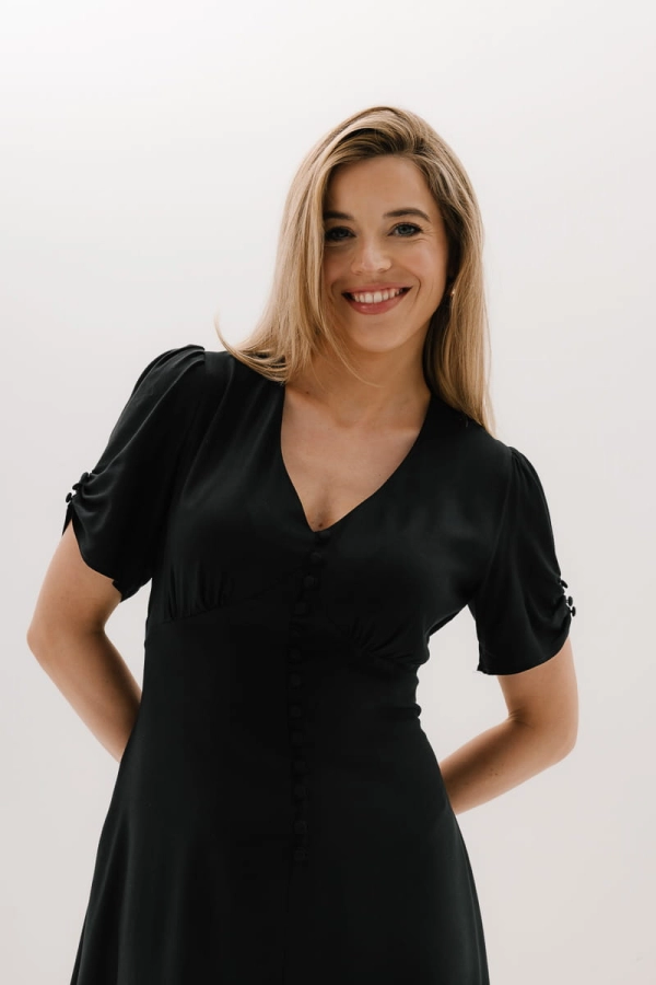 Sukienka Rosalie wiskozowa, czerwona