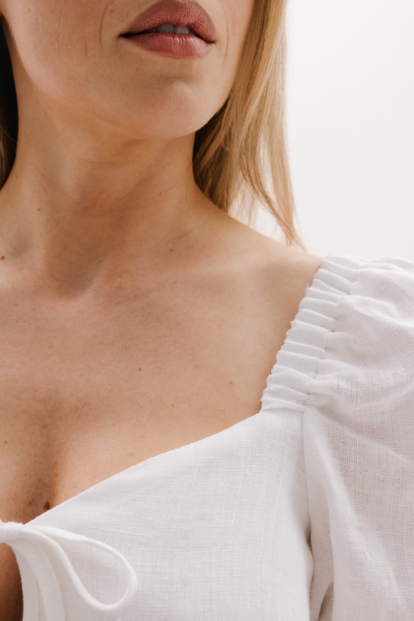 Sukienka Liberty lniana, biała