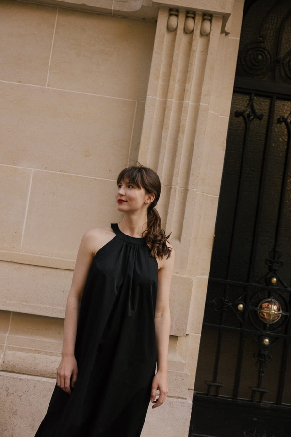 Sukienka bawełniana Riviera, czarna