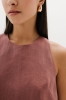 Bluzka lniana Light, fioletowa