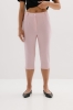 Spodnie Capri wełniane, różowe