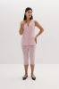 Spodnie Capri wełniane, różowe