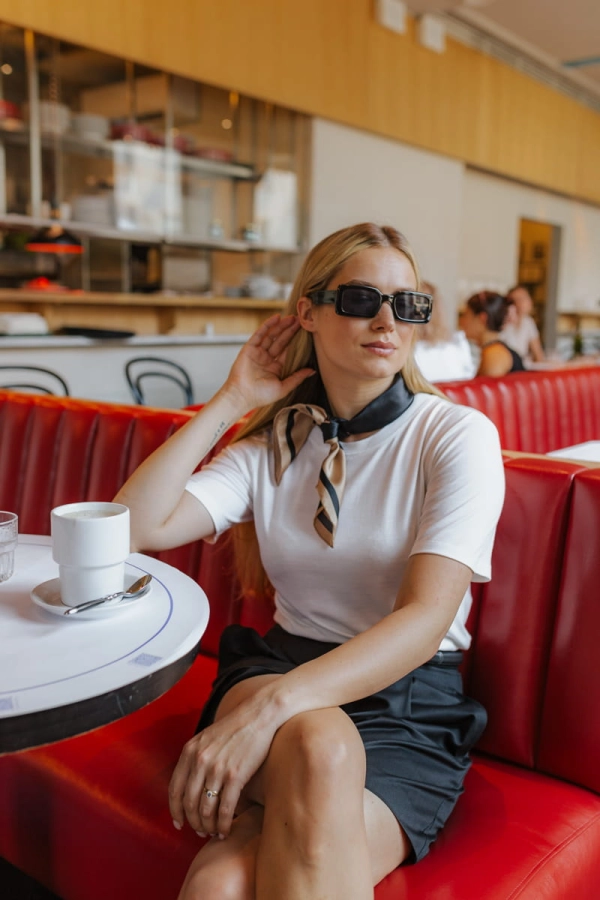 T-shirt O-neck Lana wełniany , biały