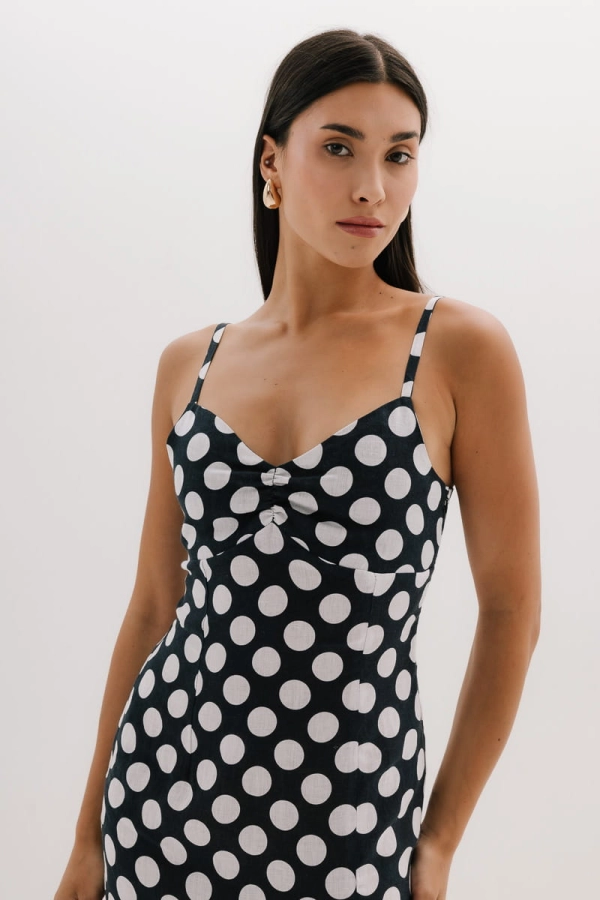 Bluzka lniana Coquette, w kropki