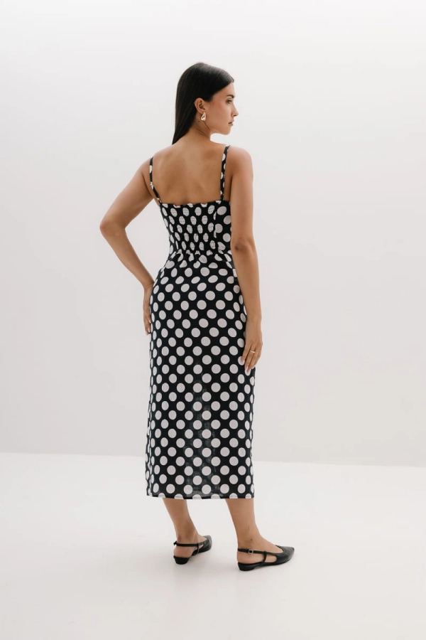 Bluzka lniana Coquette, w kropki