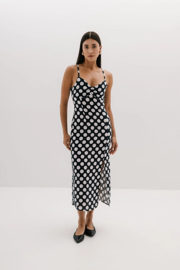 Bluzka lniana Coquette, w kropki