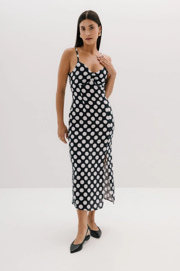 Bluzka lniana Coquette, w kropki