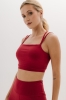 Top bawełniany Sculpt, czerwony