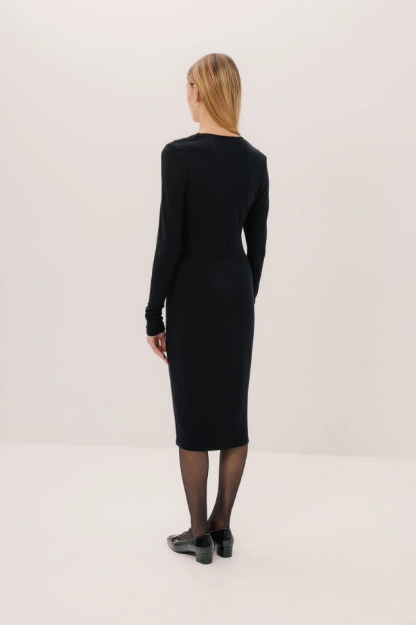 Sukienka midi Porto z bambusa, czarna