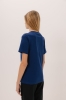 T-shirt Natural O-neck bawełniany, granatowy