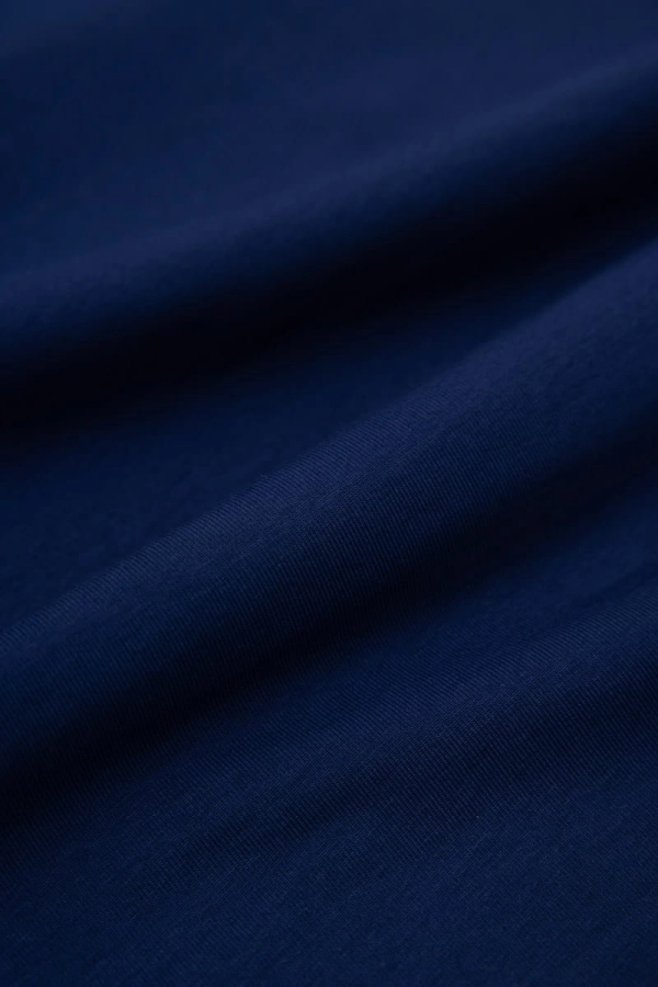 T-shirt Natural O-neck bawełniany, granatowy