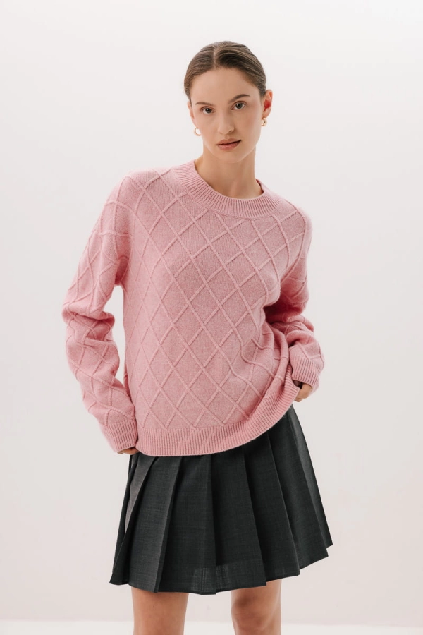 Spódnica plisowana wełniana Chloe, szara