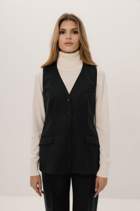 Kamizelka Florentina wełniana, czarna