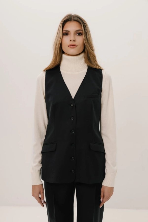 Kamizelka Florentina wełniana, czarna