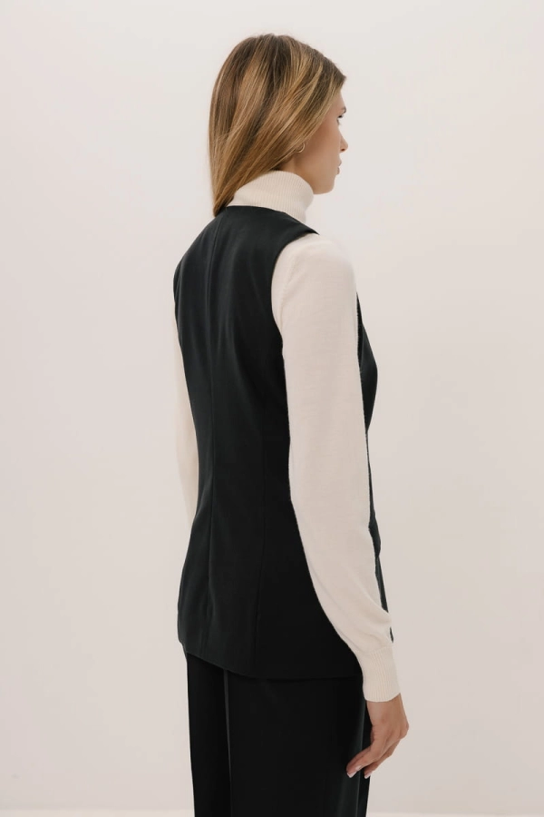 Kamizelka Florentina wełniana, czarna