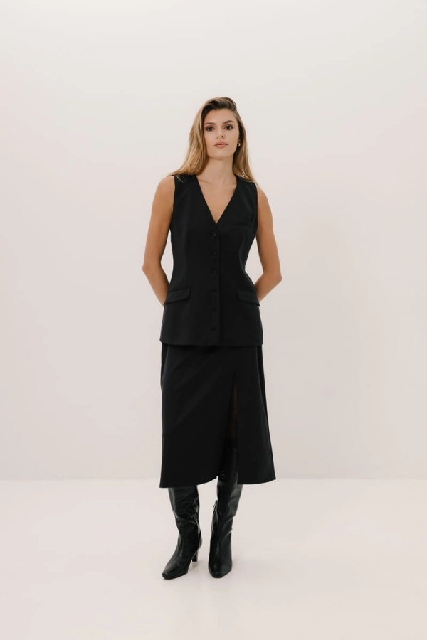 Kamizelka Florentina wełniana, czarna