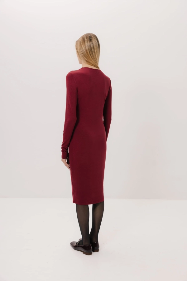 Sukienka midi Porto z bambusa, czerwona