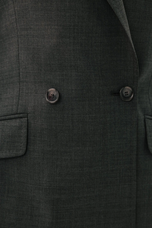 Marynarka dwurzędowa wełniana Eterno, szara