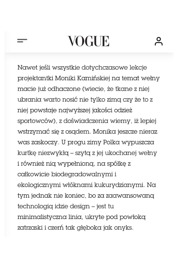 Kurtka Woolaspen wełniana, czarna