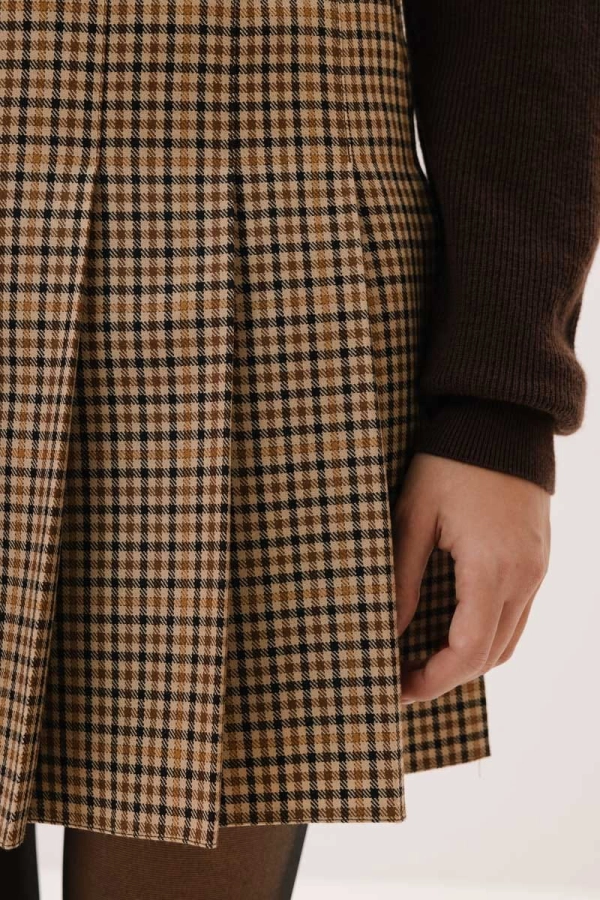 Spódnica Chloe wełniana mini, w kratkę