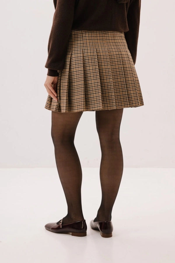 Spódnica Chloe wełniana mini, w kratkę