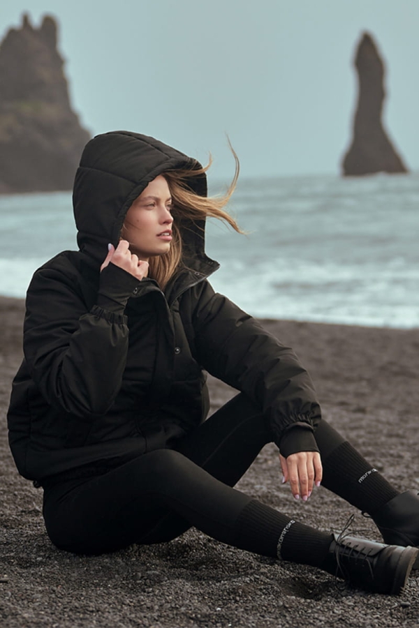 Kurtka Woolaspen wełniana, czarna