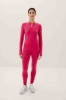 Legginsy Trail wełniane, różowe