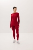 Longsleeve wełniany Warm Flow, czerwony