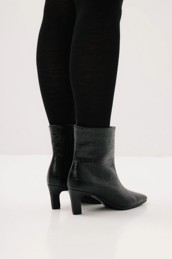 Botki skórzane Realm, czarne