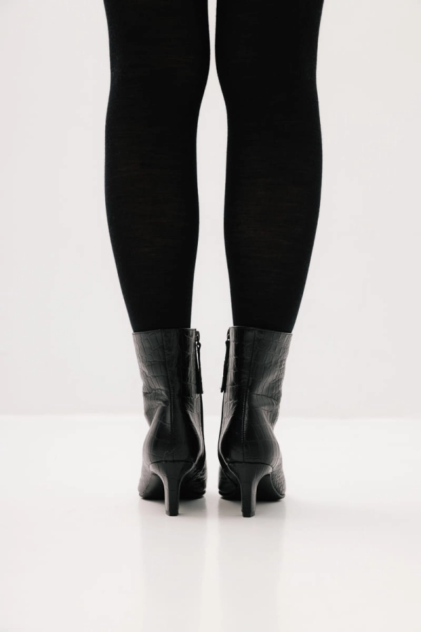 Botki skórzane Realm, czarne