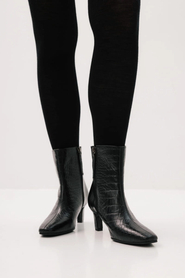 Botki skórzane Realm, czarne