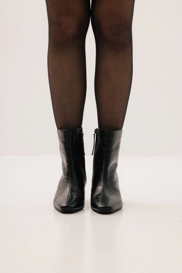 Botki skórzane Realm, czarne