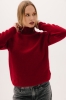 Sweter Mild wełniany, czerwony