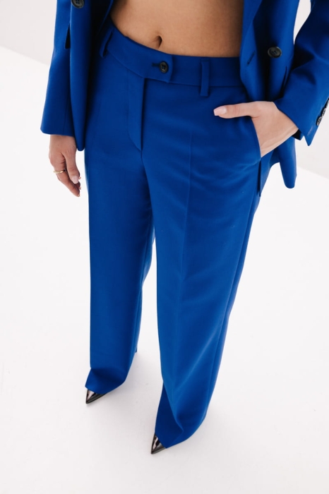 Spodnie Deep wełniane, granatowe