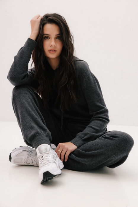 Spodnie Merinowear z wełny merino, szare