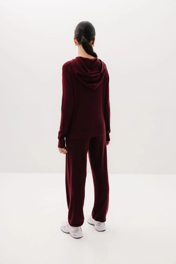 Bluza Merinowear z wełny merino, bordowa