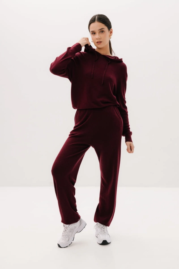 Bluza Merinowear z wełny merino, bordowa