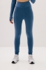 Extra Warm Trail legginsy sportowe wełniane, niebieskie